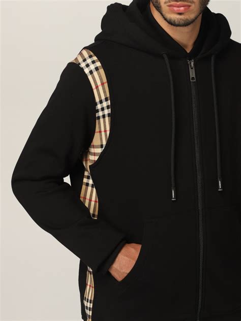 burberry 8034510|Burberry oversize cotton sweatshirt with check inserts.